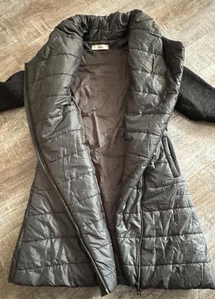 Куртка- пальто легкая демисезонная комбинированная4 фото