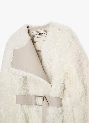 Zara srpls меховое пальто супер лимитированная коллекция6 фото