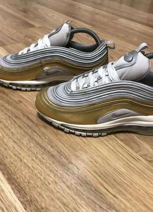 Женские кроссовки nike air max 97 gold1 фото