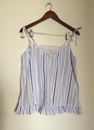 Легка бавовняна майка смуги