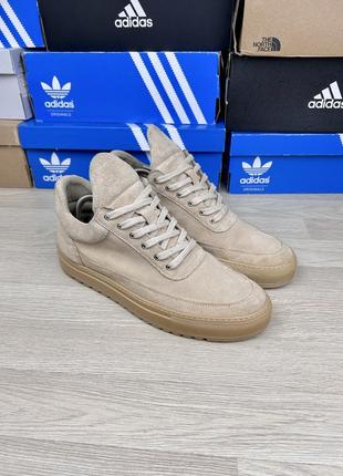 Кроссовки filling pieces мужские бежевые замша 42