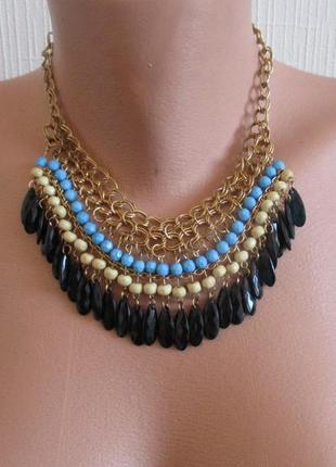 Колье ожерелье с бусинами 8