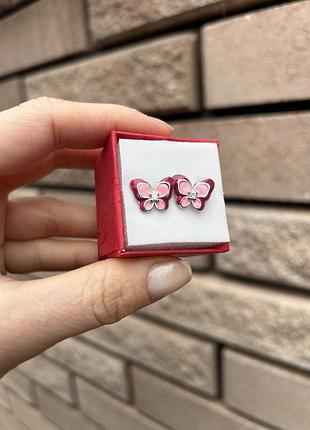 Серебряные серьги детские 925