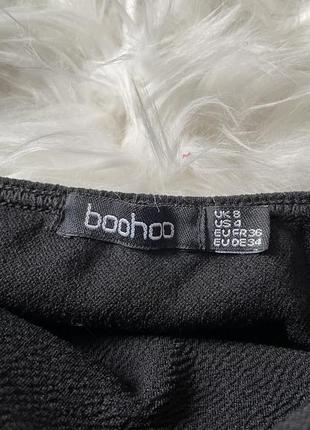 Топ з крепу з квадратним вирізом і з зібраними рукавами boohoo розмір 368 фото