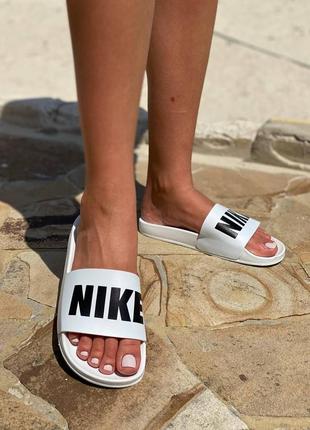 Шльопанці жіночі  nike slides big logo ‘white’