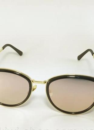 Сонцезахисні окуляри кішечка в золотій оправі2 фото
