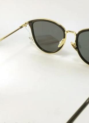 Сонцезахисні окуляри кішечка в золотій оправі3 фото