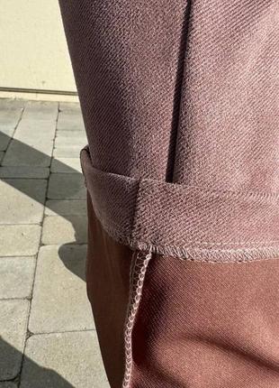 Женские замшевые свободные брюки палаццо7 фото