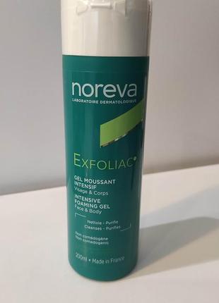 Очищающий пенящийся гель с aha noreva laboratoires exfoliac gel moussant