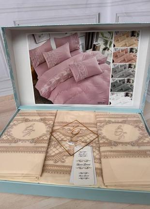 Новинка шикарний комплект постільної білизни полісатин