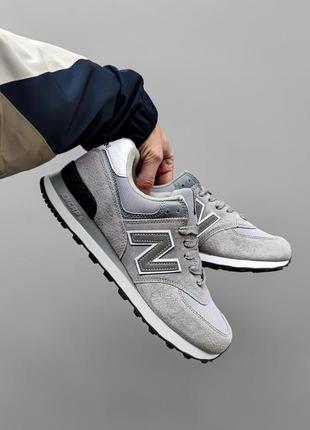 Кроссовки new balance 574 grey reflective4 фото