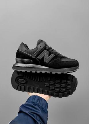 Кроссовки new balance 574 black reflective