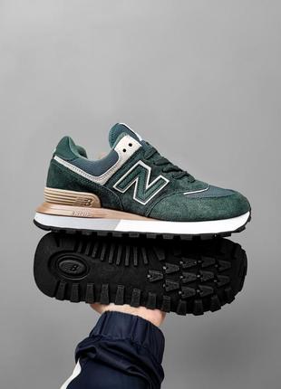 Кроссовки new balance 574 green reflective