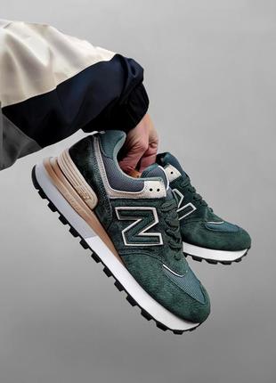 Кроссовки new balance 574 green reflective4 фото