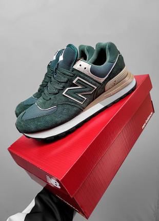 Кроссовки new balance 574 green reflective2 фото