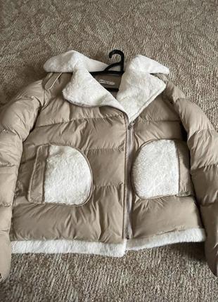 Зимняя курточка,в стиле дубленки1 фото