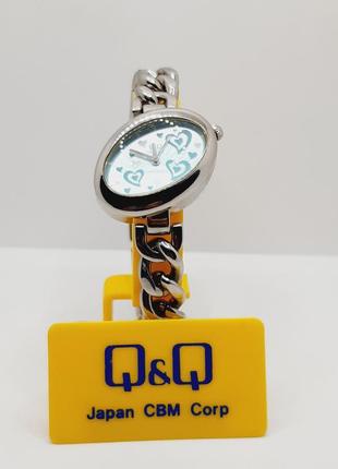 Наручний годинник 'q&q' жіночий кварцовий металевий ремінець (gb65-242)