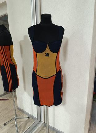 Adidas paolina russo сукня плаття сарафан в рубчик9 фото