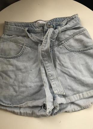 Zara шорты джинсовые