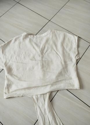 Льняная блуза футболка5 фото