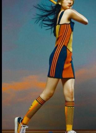 Adidas paolina russo сукня плаття сарафан в рубчик кольорова яскрава
