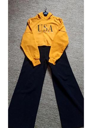 Оранжевое худи с капюшоном h&amp;m divided 4