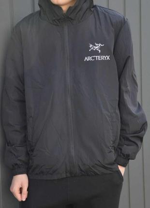 Шикарная и качественная ветровка arcteryx gore-tex черная
