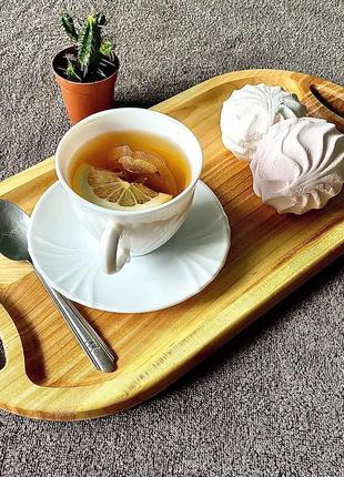 Большой деревянный поднос 50 см