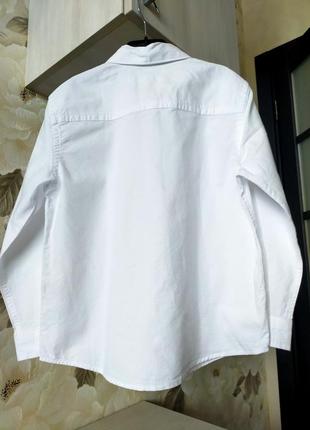 Сорочка оксфорд рубашка біла 116 см zara6 фото