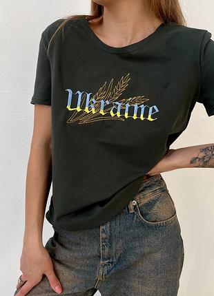 Футболка оверсайз україни 💛💙 напис та малюнок вишиті‼️7 фото