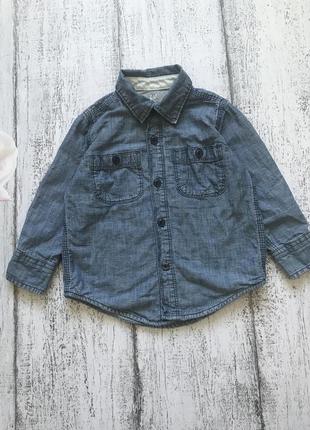 Крута джинсова сорочка на хб підкладці gap 2роки