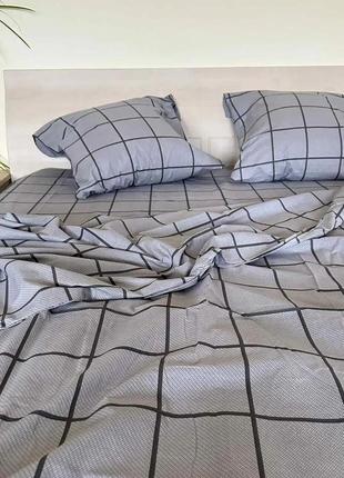 Постільна білизна  сіра клітка