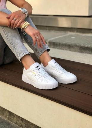 Прекрасные женские кроссовки puma cali белые2 фото