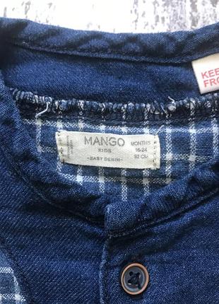 Крута під джинс кофта сорочка mango 18-24мес 2