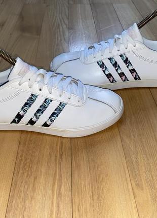 Кроссовки кеды кожаные adidas courtset 38,5 (24,5 см) оригинал3 фото