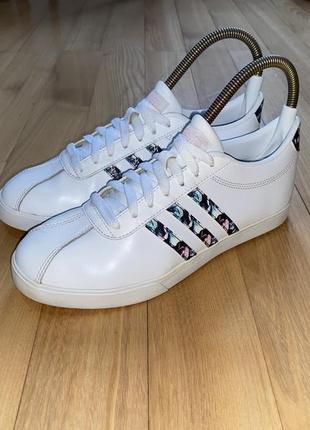 Кроссовки кеды кожаные adidas courtset 38,5 (24,5 см) оригинал