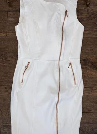 Стильное белое бандажное платье-пиджак на блиставке с, 442 фото