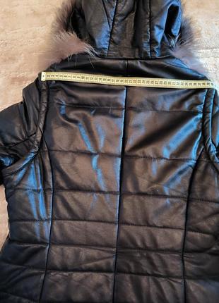 Шеіряна зимова куртка з члрнобуркою, розмір l -xl8 фото
