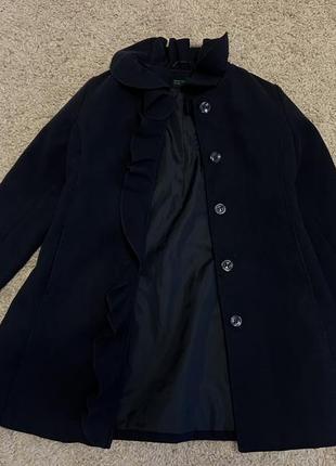 Синее пальто benneton 140 рост3 фото