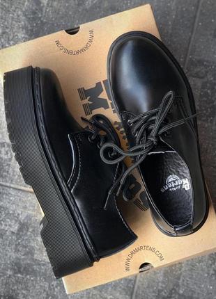 Женские dr. martens 1461 mono black platform10 фото