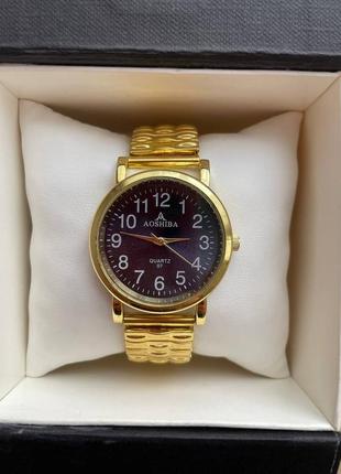 Годинник aoshiba, чоловічий наручний годинник, золотий наручний годинник2 фото