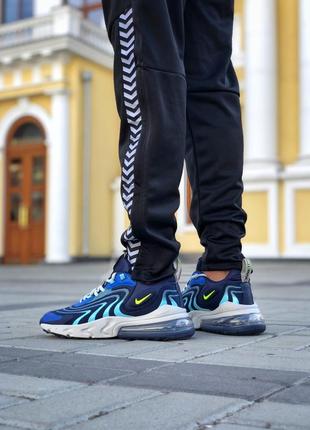 Крутые мужские кроссовки nike air max 270 react синие8 фото