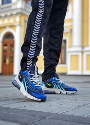 Крутые мужские кроссовки nike air max 270 react синие6 фото