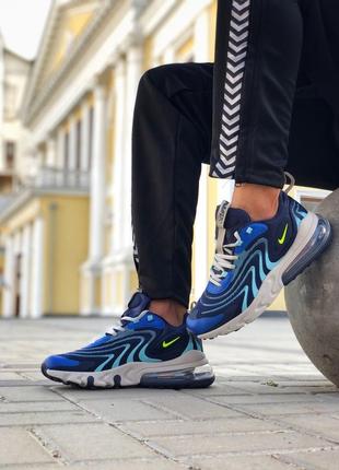 Крутые мужские кроссовки nike air max 270 react синие4 фото