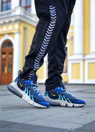 Крутые мужские кроссовки nike air max 270 react синие7 фото