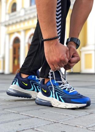 Крутые мужские кроссовки nike air max 270 react синие3 фото