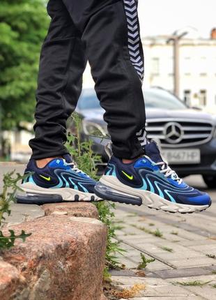 Крутые мужские кроссовки nike air max 270 react синие2 фото