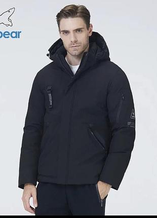 Мужская куртка парка с капюшоном icebear 2023 l-xl черная новая tnf
