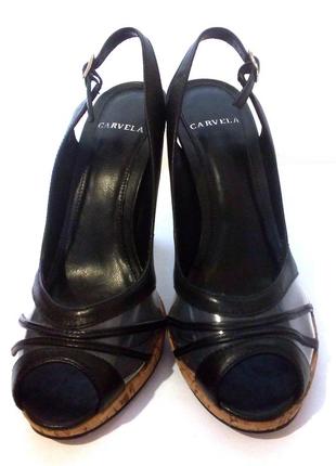 Эффектные кожаные босоножки от бренда carvela, р.35-36 код l36413 фото