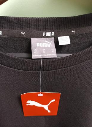 Чоловічий  світшот кофта лонгслів puma пума чорний3 фото